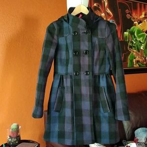 Plaid Hodded Jacket